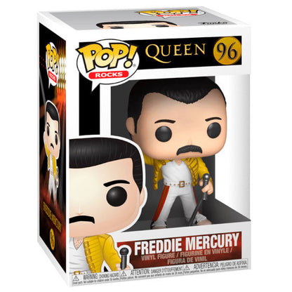 Figura Funko POP! de Freddie Mercury con chaqueta amarilla y micrófono - 2