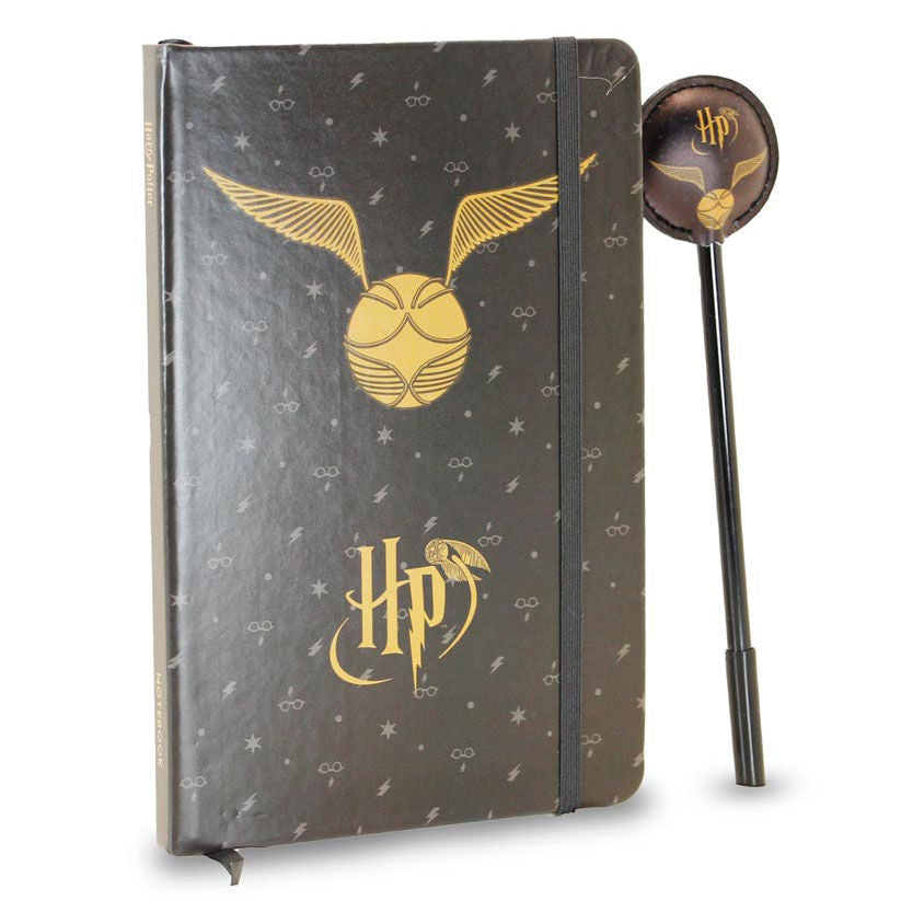 Set diario negro y dorado Wings Harry Potter con bolígrafo decorativo - 4