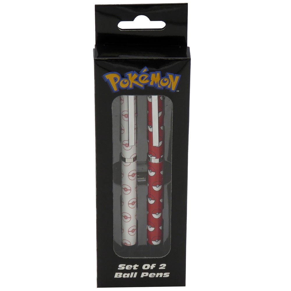 Set de dos bolígrafos Pokémon con diseño de Poké Ball