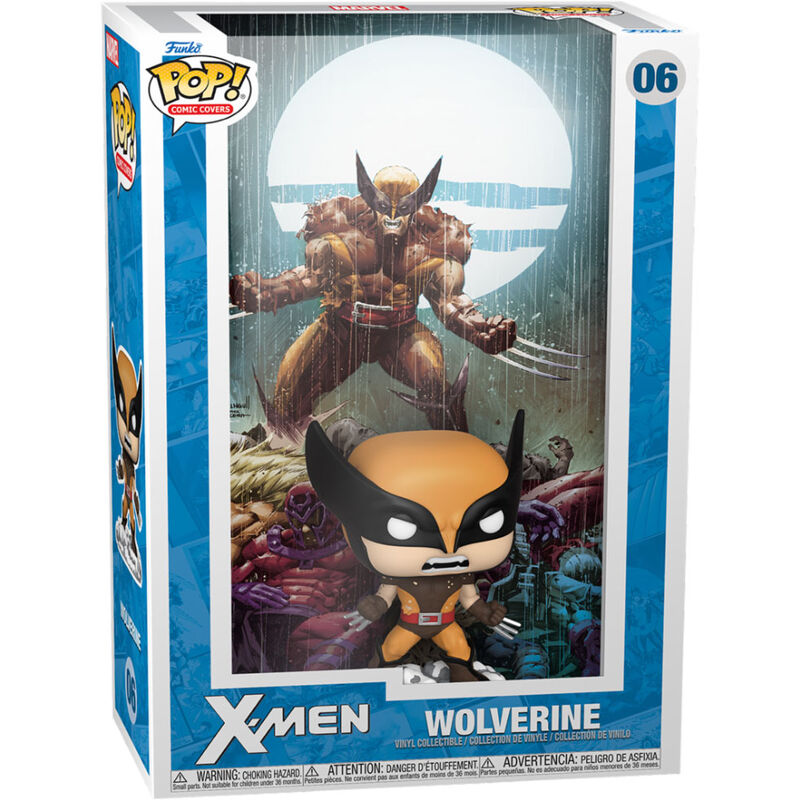 Figura Funko POP! de Wolverine de X-Men con fondo de cómic - 3