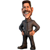 Figura MINIX caricaturizada de Cholo Simeone del Atlético de Madrid