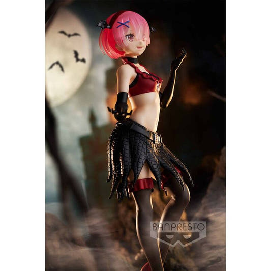 Figura de Ram de Re:Zero con alas negras sobre una base escalonada - 8