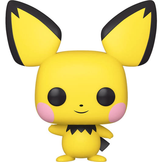 Figura Funko POP! de Pichu amarillo con orejas negras y mejillas rosas