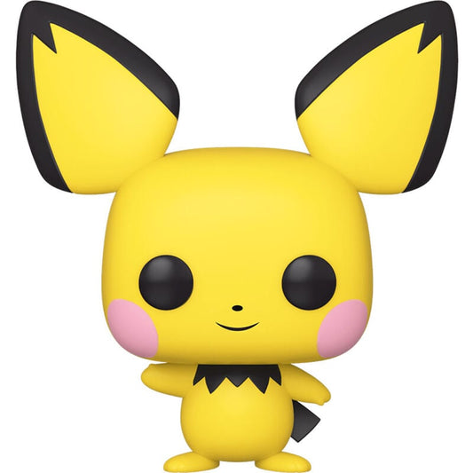 Figura Funko POP! de Pichu amarillo con orejas negras y mejillas rosas