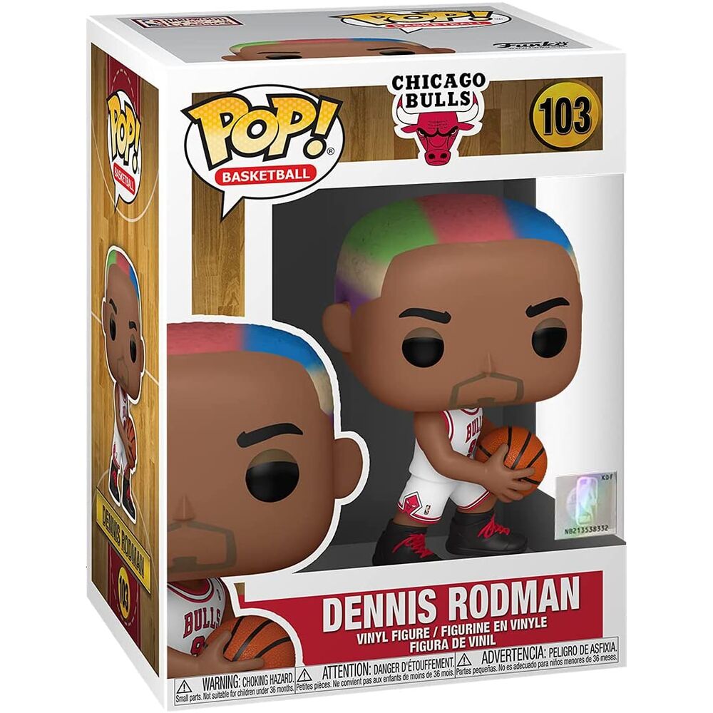 Figura Funko POP! de Dennis Rodman con uniforme Bulls y balón - 2