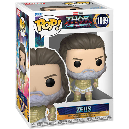 Figura Funko POP! de Zeus con armadura dorada y rayo - 3