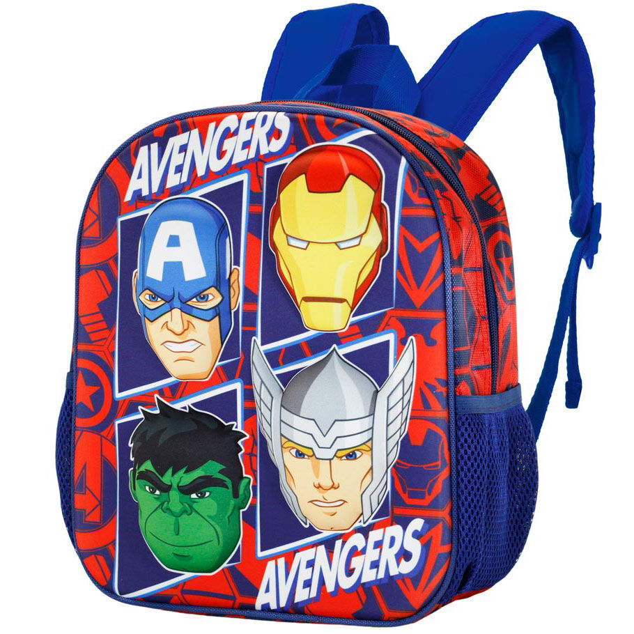 Mochila 3D de Los Vengadores con Capitán América, Iron Man, Hulk y Thor - 3