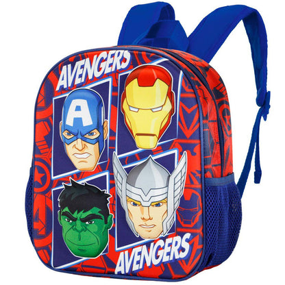 Mochila 3D de Los Vengadores con Capitán América, Iron Man, Hulk y Thor - 3