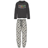 Pijama Marvel Avengers de manga larga con camiseta negra y pantalón gris estampado