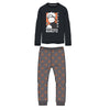 Pijama infantil Naruto Shippuden negro y gris con estampado de Konoha