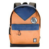 Mochila Dragon Ball naranja y azul con emblema