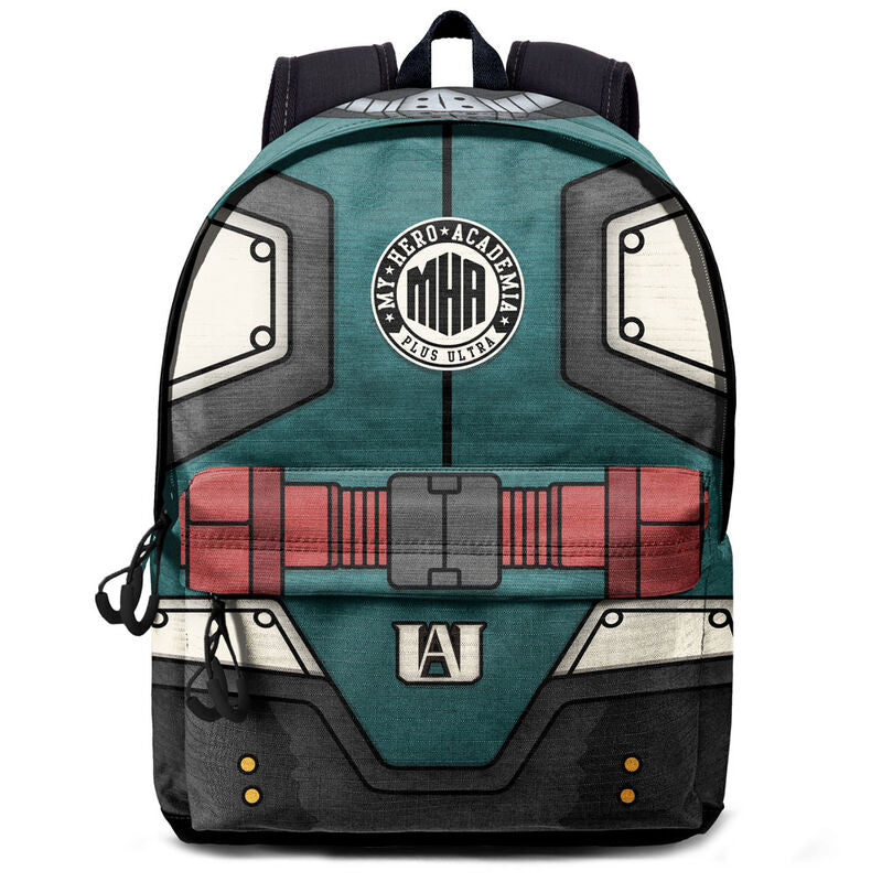 Mochila My Hero Academia con diseño del uniforme de héroe y emblema de U.A.