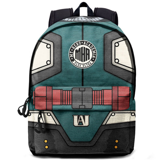 Mochila My Hero Academia con diseño del uniforme de héroe y emblema de U.A.