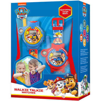 Pack de dos relojes walkie talkie Paw Patrol en azul y rojo