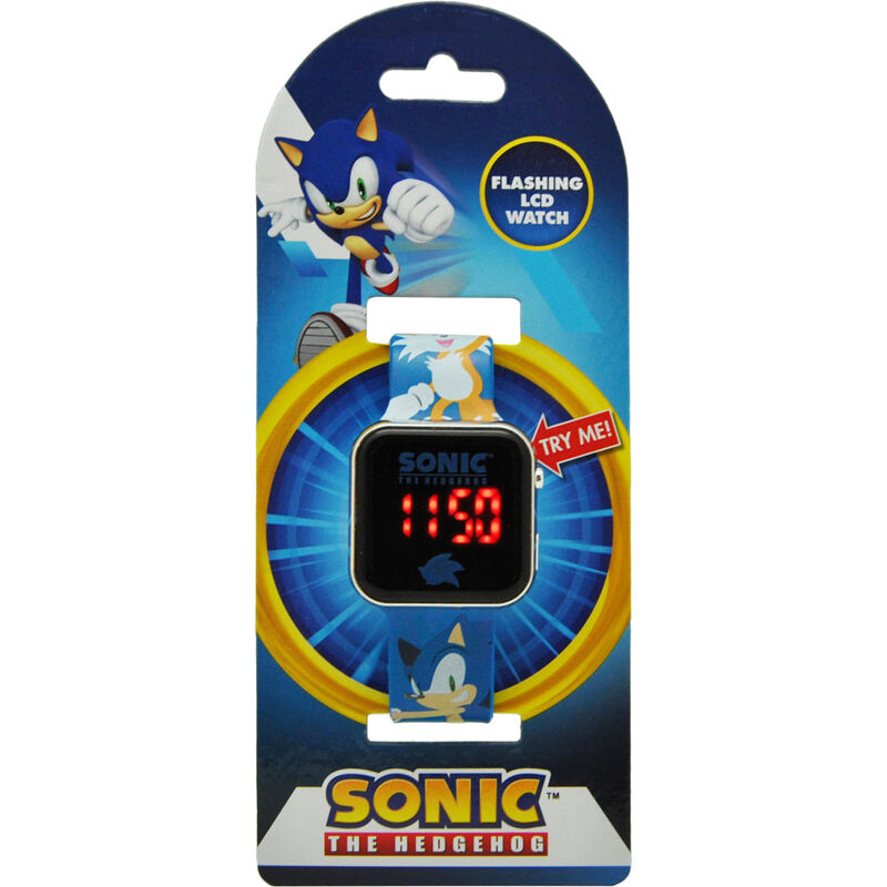 Reloj LED azul de Sonic The Hedgehog con pantalla digital - 2