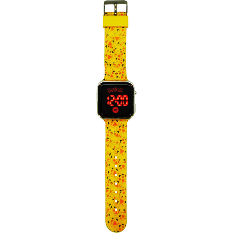 Reloj LED amarillo de Pikachu Pokémon con pantalla digital roja - 3