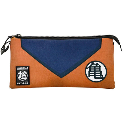 Portatodo triple Dragon Ball Z naranja y azul