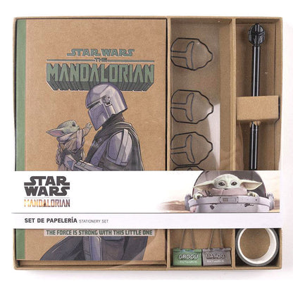 Set de papelería Star Wars The Mandalorian con Grogu y Mando