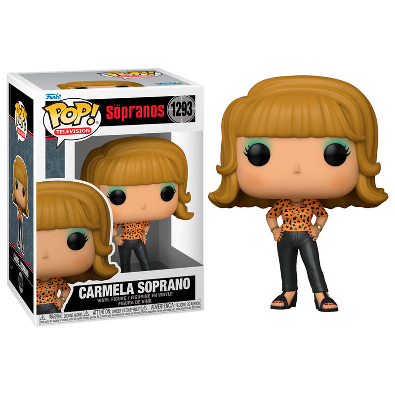 Figura Funko POP! de Carmela Soprano con blusa estampada y pantalón negro - 3