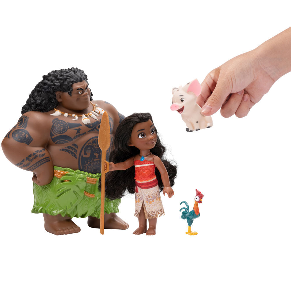 Set de muñecas Moana y Maui Disney Vaiana con figuras y remo - 3