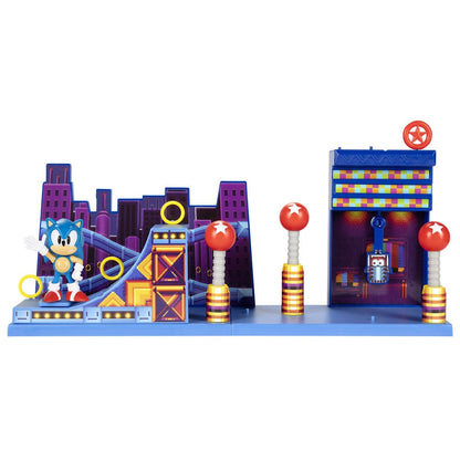 Playset Studiopolis Zone de Sonic The Hedgehog con figura de 6 cm