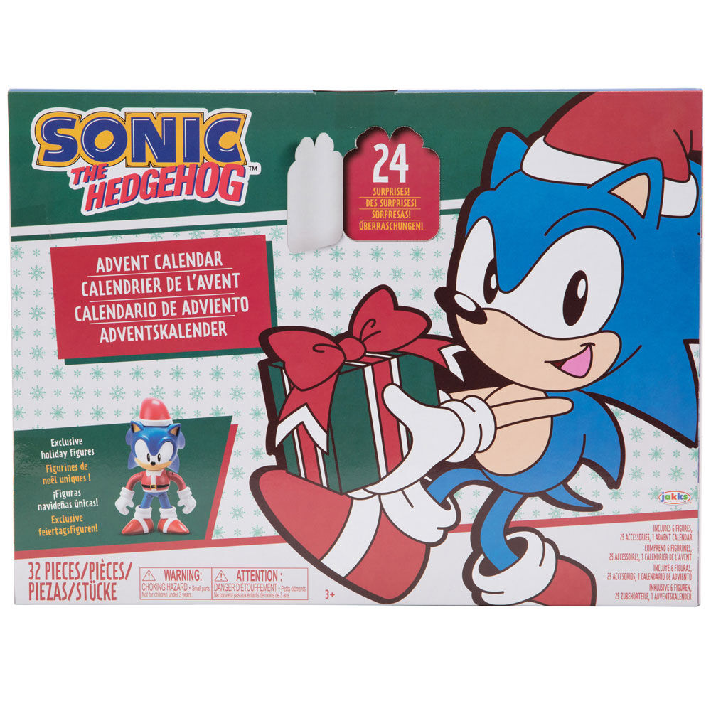Calendario de Adviento Sonic The Hedgehog con figuras y accesorios navideños