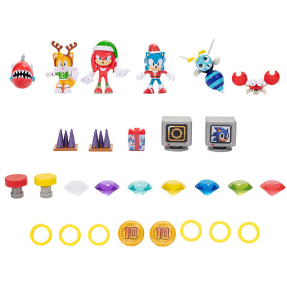 Calendario de Adviento Sonic The Hedgehog con figuras y accesorios navideños - 5