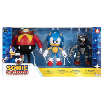Pack de 3 figuras Sonic The Hedgehog 30th Anniversary en blister