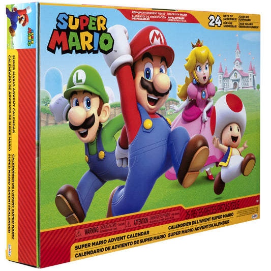 Calendario de Adviento Super Mario Bros con Mario, Luigi, Peach y Toad
