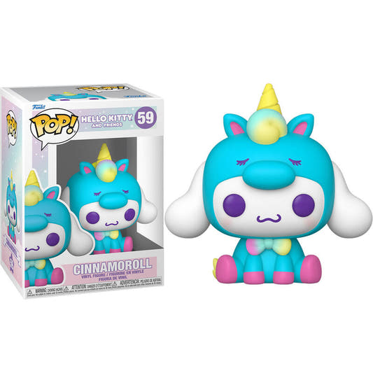 Figura Funko POP! de Cinnamoroll azul turquesa con cuerno amarillo - 3