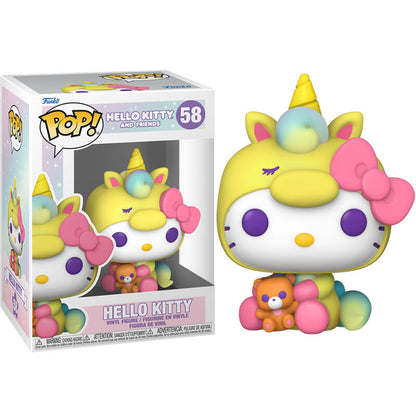 Figura Funko POP! de Hello Kitty con lazo rosa, cuerno y osito - 3
