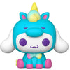 Figura Funko POP! de Cinnamoroll azul turquesa con cuerno amarillo