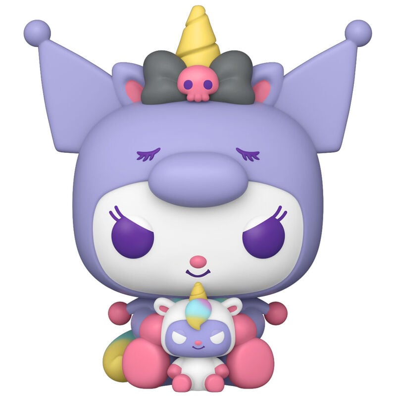 Figura Funko POP! de Kuromi morada con cuerno amarillo