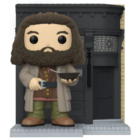 Figura POP de Rubeus Hagrid frente a The Leaky Cauldron