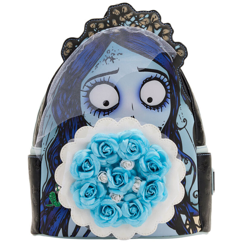 Mini mochila Loungefly de Emily con ramo de flores azules