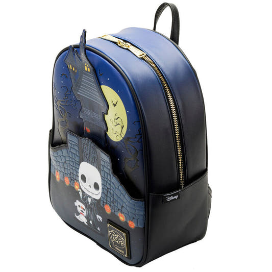 Mini mochila Loungefly de Jack Skellington con Zero y casa encantada - 3