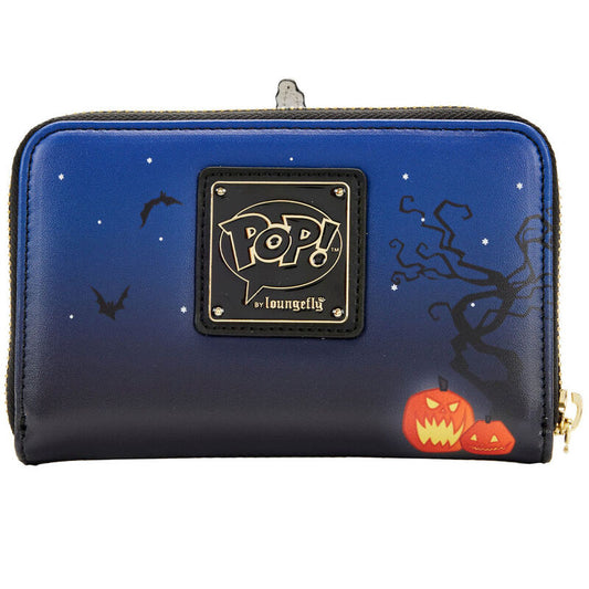 Cartera Loungefly de Jack Skellington con casa encantada, luna y calabazas - 4