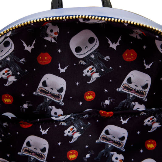 Mini mochila Loungefly de Jack Skellington con Zero y casa encantada - 6