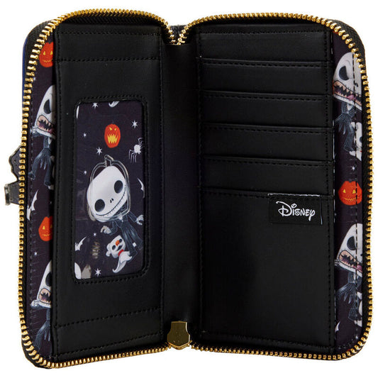 Cartera Loungefly de Jack Skellington con casa encantada, luna y calabazas - 6