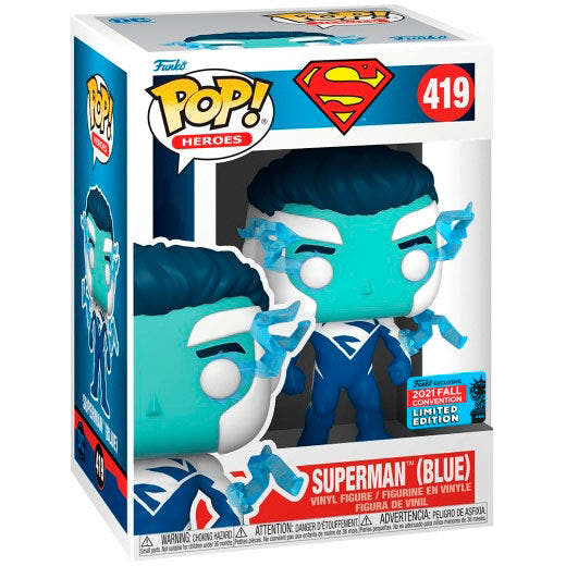 Figura Funko POP! Superman Blue con detalles azules translúcidos - 2