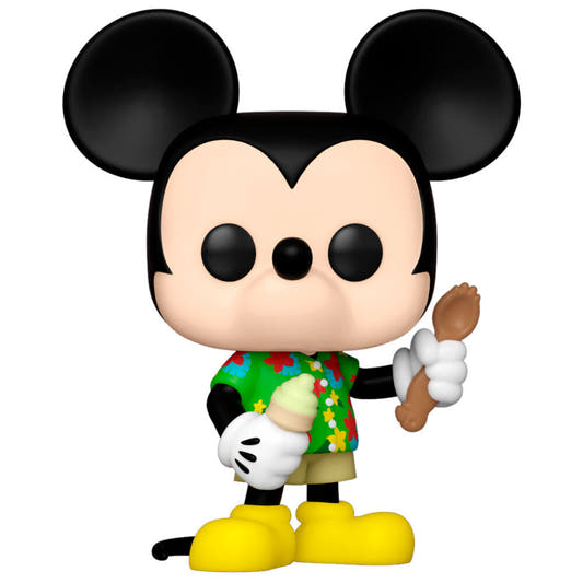 Figura Funko POP! de Mickey Mouse con camisa floral y helado