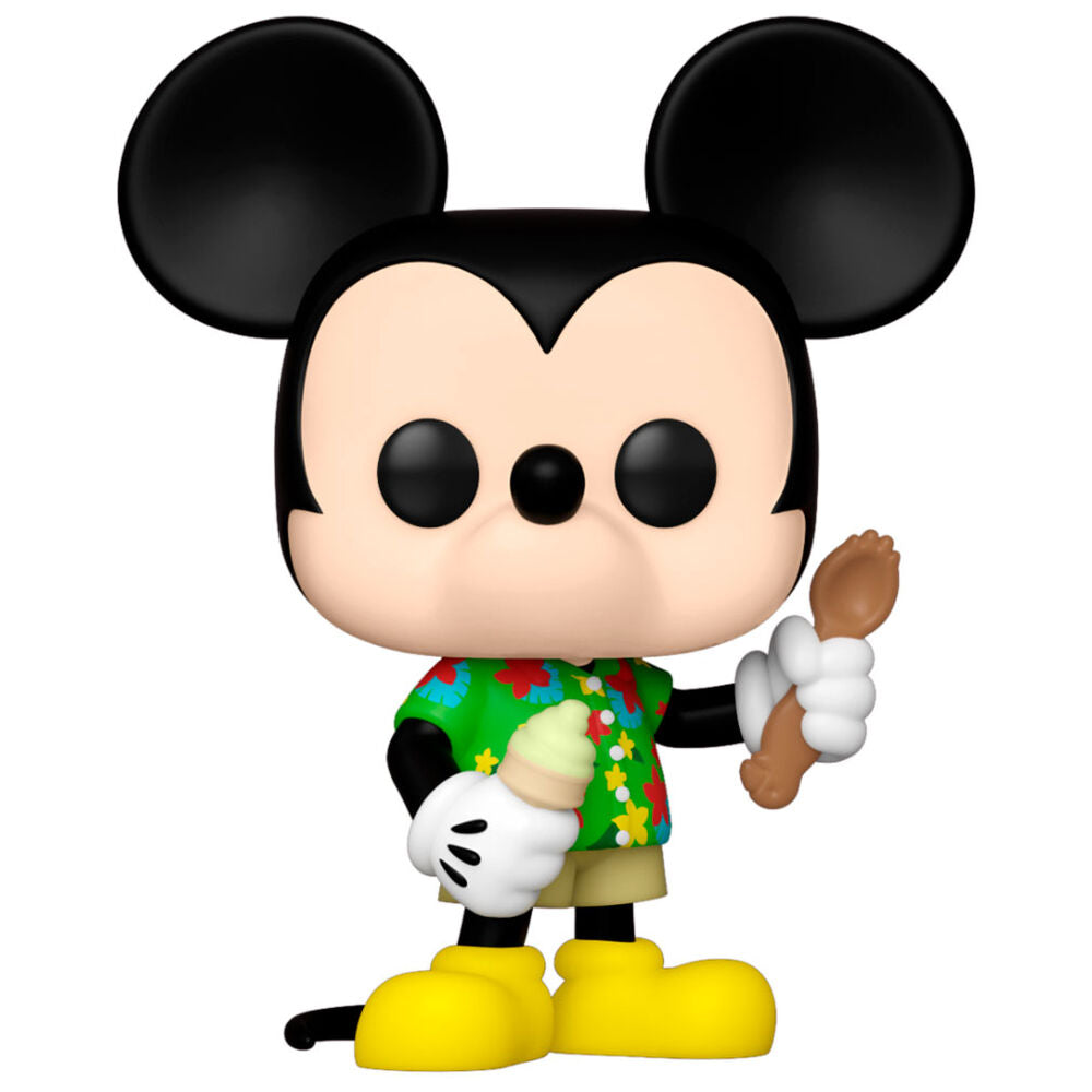 Figura Funko POP! de Mickey Mouse con camisa floral y helado