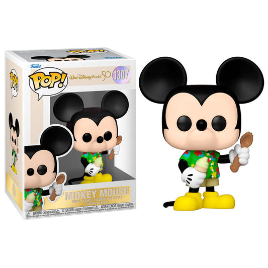 Figura Funko POP! de Mickey Mouse con camisa floral y helado - 3