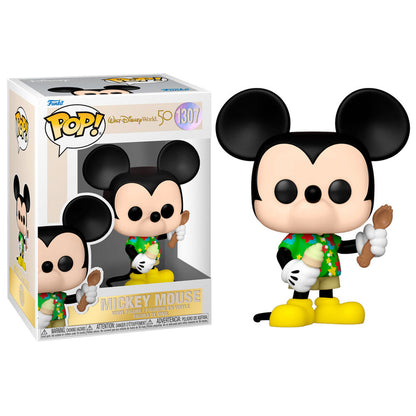 Figura Funko POP! de Mickey Mouse con camisa floral y helado - 3