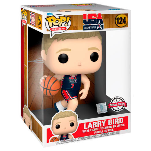 Figura Funko POP! de Larry Bird con uniforme navy de Team USA y balón