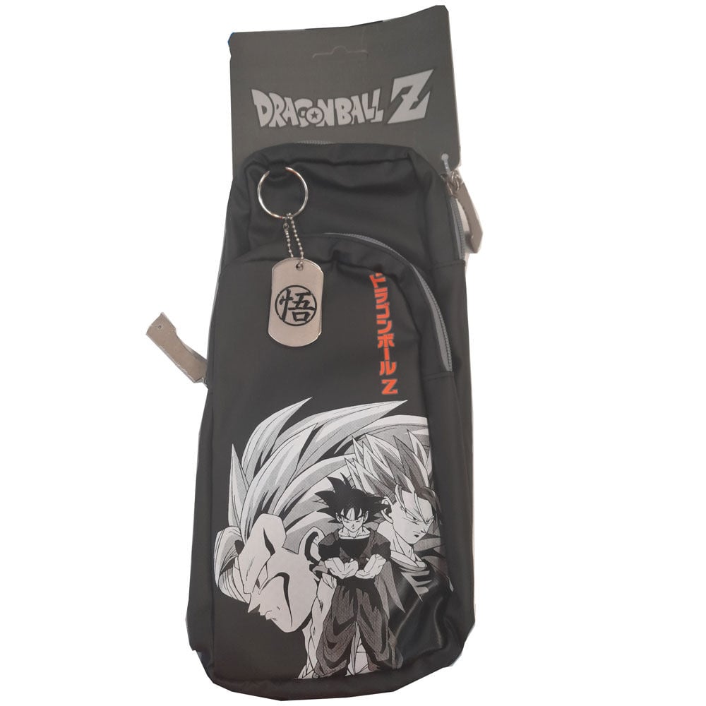 Bandolera negra Dragon Ball Z con ilustración de personajes