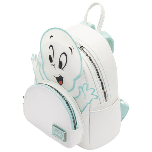 Mochila mini Loungefly blanca de Casper con detalles turquesa - 2