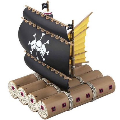 Model kit del barco de Marshall D. Teach de One Piece sobre base de agua azul - 2
