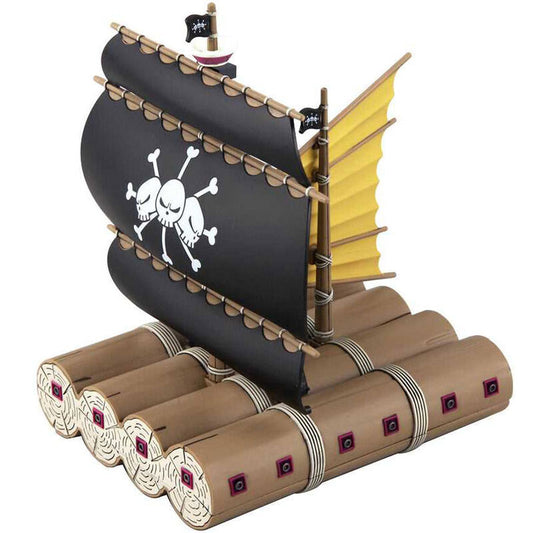 Model kit del barco de Marshall D. Teach de One Piece sobre base de agua azul - 2