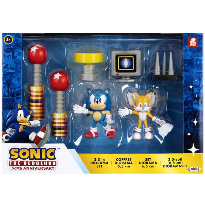 Diorama de figuras Sonic The Hedgehog con Sonic y Tails